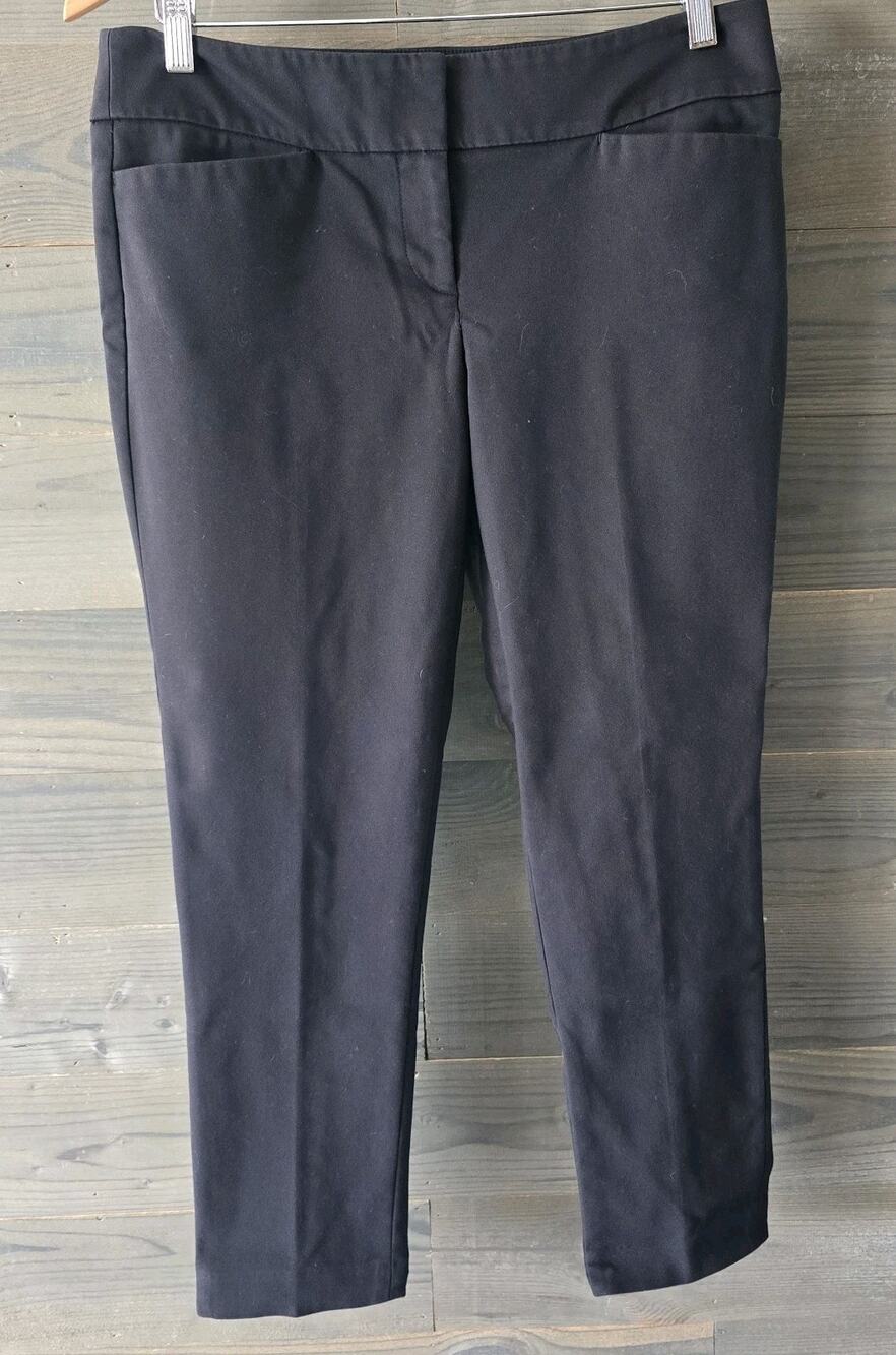 LOFT Zoe Straight Pants Women's Size 6 Black Dress Trousers Office Career Travel